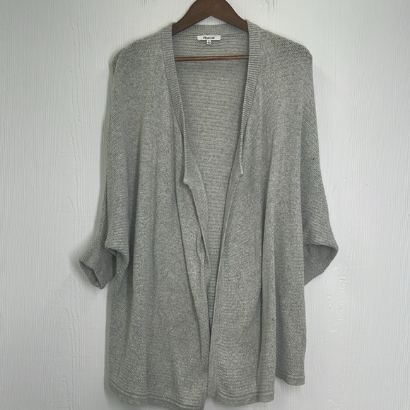Madewell - Seabank Open Front Knit 3/4 Long Sleeve Open Cardigan Sweater Size M - Picture 9 of 11